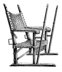 Chaise à porteurs de Charles V, 14ème siècle, 1870