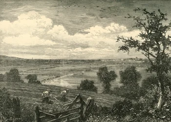 Sedgemoor, depuis Middlezoy, 1898.
