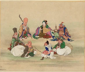 Les sept dieux chanceux, vers 1878