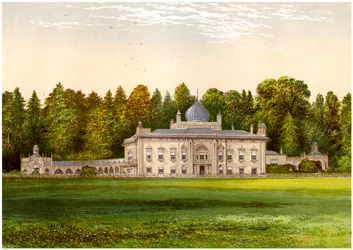 Sezincote, Gloucestershire, maison du baronnet Rushout, vers 1880
