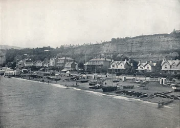 Shanklin - Vue de la plage et des hauteurs, 1895