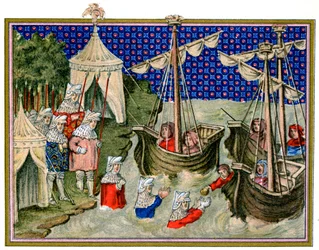 Navires apportant des provisions à l