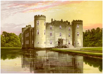 Château de Shirburn, Oxfordshire, résidence du comte de Macclesfield, vers 1880