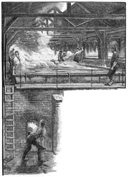 Pelleter du sel aux Salines de South Durham, 1884