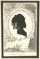 Portrait en silhouette de Natalia Kirillovna Zagryazyskaya née Razumovskaya 1747-1837, 1777-1782