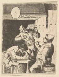 Chanteur debout entre deux fumeurs, 1610-85