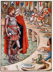 Sir Galahad est amené à la cour du roi Arthur, 1911