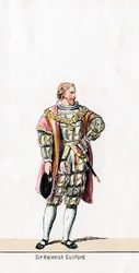 Sir Henry Guildford, costume pour la pièce de Shakespeare, Henry VIII, XIXe siècle