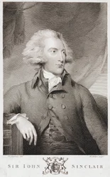 Sir John Sinclair, économiste agricole et statisticien écossais, vers 1790