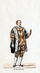 Sir Nicholas Vaux, costume pour la pièce de Shakespeare, Henry VIII, 19e siècle
