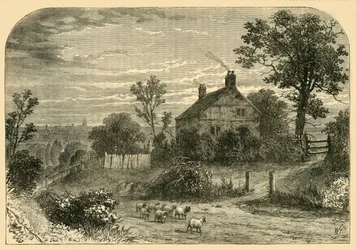 Maison de Sir Richard Steele, Haverstock Hill, vers 1876
