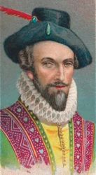 Sir Walter Raleigh, écrivain, poète, courtisan, aventurier et explorateur anglais, 1924