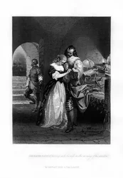 Sir Walter Raleigh quittant sa femme le matin de son exécution, 1618, 1872