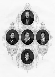 Sir Walter Scott, Thomas Moore, Lord Byron, Robert Burns, Thomas Campbell