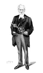 Sir William Crookes, physicien et chimiste anglais, vers 1900