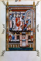 Sisinnius exhorte Saint Denis à renoncer à sa foi, 1317