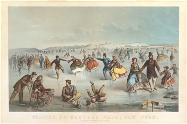 Patinage à Central Park, New York, 1861