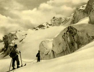 Ski à Silvretta, Autriche, vers 1935