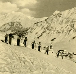 Leçon de ski, Arlberg, Autriche, c1935
