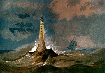 Phare de Smeaton à Eddystone, Devon, vers 1850