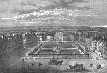 Place Soho, vers 1700, 1897