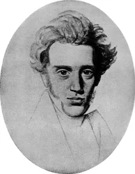 Søren Kierkegaard, philosophe et théologien danois, vers 1840 1956