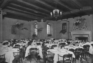 Salle à manger sud-est, le bâtiment des clubs de fraternité, New York, 1924