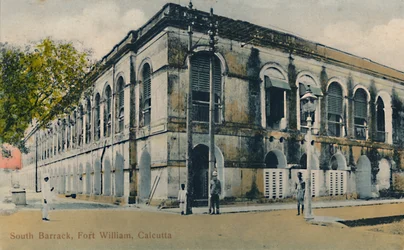Caserne sud, Fort William, Calcutta, fin XIXe-début XXe siècle