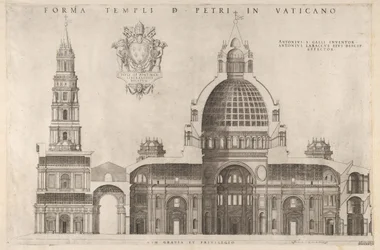 Speculum Romanae Magnificentiae : Conception pour la basilique Saint-Pierre au Vatican, 1514