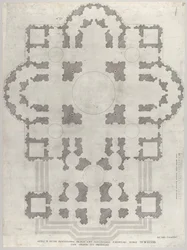 Speculum Romanae Magnificentiae : Plan de Saint-Pierre, 1549