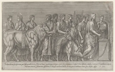 Speculum Romanae Magnificentiae: Sacrifice sur le Campus Martius, 16ème siècle