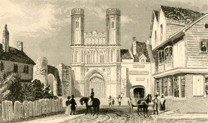 Porte de Saint-Augustin, Canterbury. Kent, vers 1835