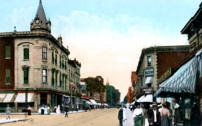 Rue Sainte-Catherine, Montréal, Canada, vers 1900