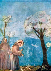 Saint François prêchant aux oiseaux, 1297-1299, vers 1900-1920
