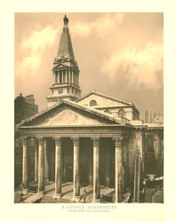 St George, Bloomsbury, vue du sud-est, milieu-fin du 19e siècle