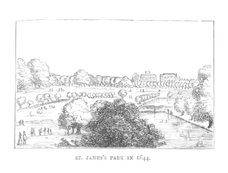 St. James Park en 1644, c1870