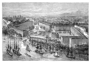 St Katherines Docks, Londres, fin du 19ème siècle