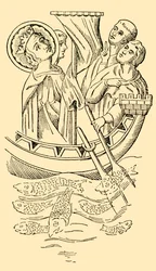 Saint Louis, roi de France, traverse la mer vers la Terre Sainte, XIIIe siècle, c. 1930