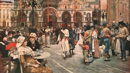 Place Saint-Marc, Venise, 1883, vers 1902