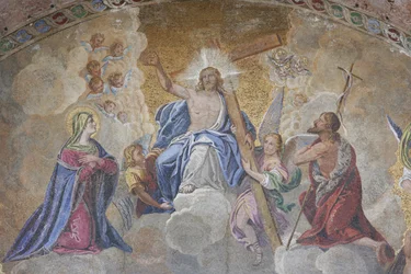 Basilique Saint-Marc, fresque de la résurrection, Venise, Italie
