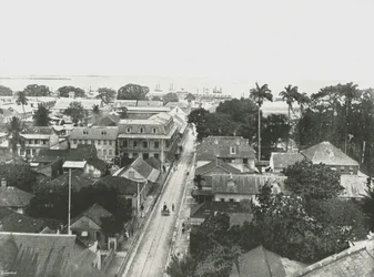 Rue Saint Vincent, Port of Spain, Trinidad, 1895
