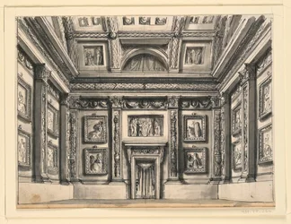 Décor de scène, intérieur du palais