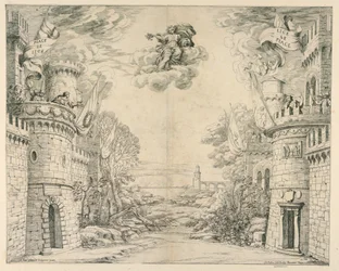 Décor de scène pour Il Trionfo della Pietà