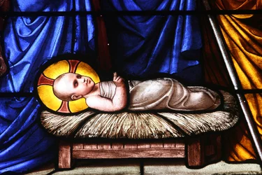 Vitrail : Nativité, Genève, Suisse