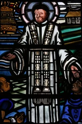 Vitrail. Saint Vincent de Paul, Paris, France