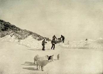 Départ de la Western Party du Cap Royds, vers 1908, 1909