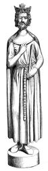 Statue de Childebert, 13ème siècle 1849