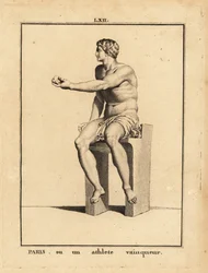 Statue de Pâris, fils du roi Priam et de la reine Hécube de Troie, ou d