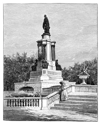 Statue du prince Albert, Mémorial de la Grande Exposition, Londres, fin du 19e siècle