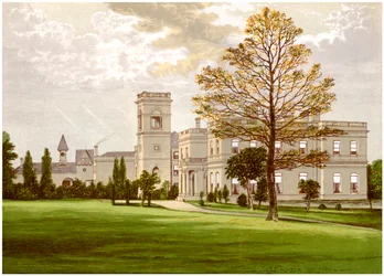 Stowlangtoft Hall, Suffolk, maison de la famille Wilson, vers 1880